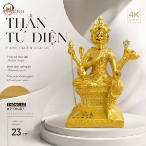 Tượng Decor Để Bàn Thần Tứ Diện Trang Trí Góc Làm Việc Bình An