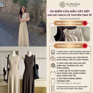 Váy nữ chất thun tăm ôm body D1662, đầm nữ cổ tròn sát nách dáng dài thiết kế năng động trẻ trung YuuMi Style