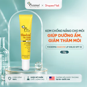 Son Dưỡng Môi Chống Nắng Fixderma Shadow Lip Shield SPF 50 Giúp Dưỡng Ẩm, Giảm Thâm 15g