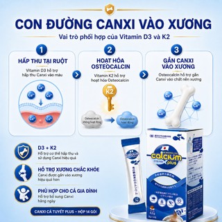 [CÓ TEM TÍCH ĐIỂM - FLASH SALE] CANXI CÁ TUYẾT PLUS NHẬT BẢN HỘP 14 GÓI HỖ TRỢ TĂNG CHIỀU CAO CHO TRẺ - HÀNG CHÍNH HÃNG