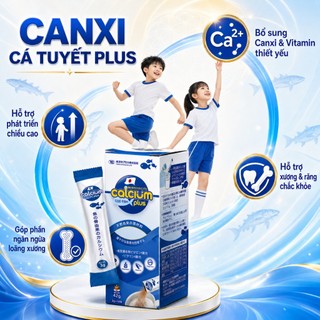 [CÓ TEM TÍCH ĐIỂM - FLASH SALE] CANXI CÁ TUYẾT PLUS NHẬT BẢN HỘP 14 GÓI HỖ TRỢ TĂNG CHIỀU CAO CHO TRẺ - HÀNG CHÍNH HÃNG