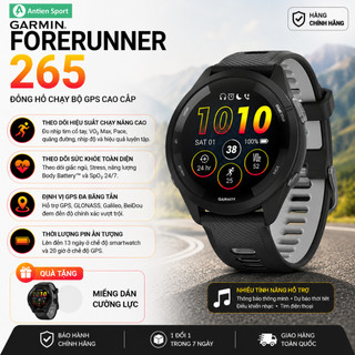 Đồng hồ thông minh Garmin Forerunner 265 GPS, Thể Thao, Theo Dõi Sức Khỏe Toàn Diện- Hàng chính hãng