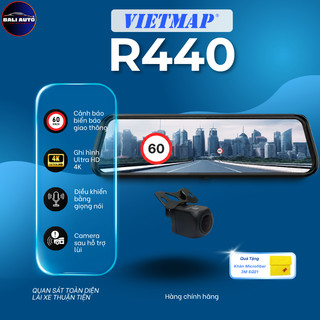 Camera hành trình VIETMAP R440 Ultra HD 4K cảnh báo giao thông, ghi hình trước sau, hỗ trợ lùi xe