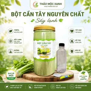 Bột Cần Tây Giảm Cân Nguyên Chất 100% Detox Thanh Lọc Cơ Thể, Đẹp Da {TẶNG KÈM thìa + lọ uống}