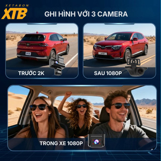 Camera hành trình XETABON 4TAXI kết nối điện thoại ghi hình trong khoang lái, có hồng ngoại BH 12T