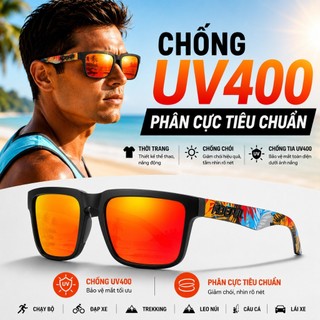 Kính thể thao chạy bộ đạp xe câu cá leo núi chạy trail phân cực tiêu chuẩn chống tia UV400 nhựa PC an toàn cho da