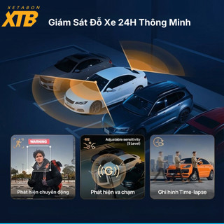 Camera hành trình XETABON 4TAXI kết nối điện thoại ghi hình trong khoang lái, có hồng ngoại BH 12T