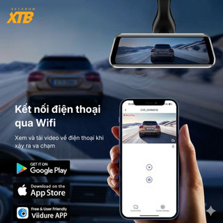 Camera hành trình A10 XETABON wifi kết nối ĐT,CarPlay, AnDroid Auto bản đồ cảnh báo tốc độ phạt nguội nghe nhạc BH 12T
