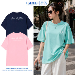 Áo Thun Oversize "SAVE THE DATE" Brand ONEBOLD 100% Cotton 270gsm, Áo Phông Form Rộng Nam Nữ - OB08