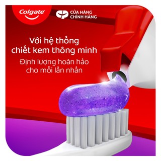 [Bản giới hạn] Kem đánh răng Colgate vòi nhấn thông minh Optic White Purple x IU, cho răng trắng sáng hơn 130g/ống