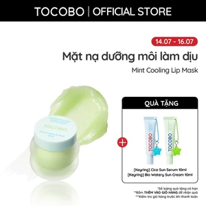 Mặt nạ ngủ dưỡng môi bạc hà làm dịu và phục hồi Tocobo Mint Cooling Lip Mask 20ml