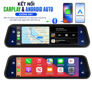 Camera hành trình A10 XETABON wifi kết nối ĐT,CarPlay, AnDroid Auto bản đồ cảnh báo tốc độ phạt nguội nghe nhạc BH 12T