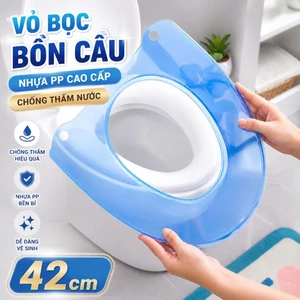 Vỏ bọc bồn cầu bằng nhựa PP cao cấp chống thấm nước 3 màu siêu đẹp 42cm