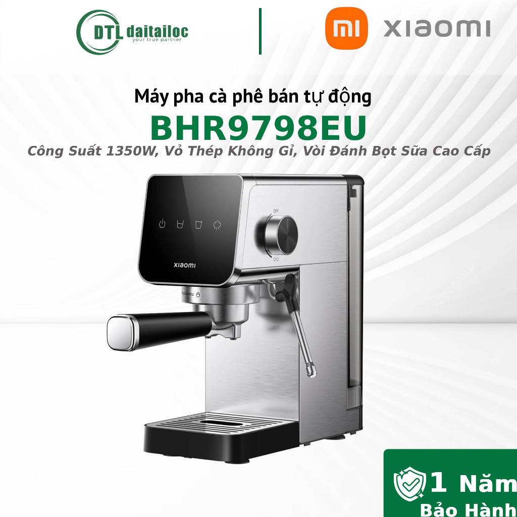 Máy Pha Cà Phê Bán Tự Động Xiaomi BHR9798EU - Áp Suất Bơm 20Bar, Công Suất 1350W / Chính Hãng / Bảo Hành 12 Tháng