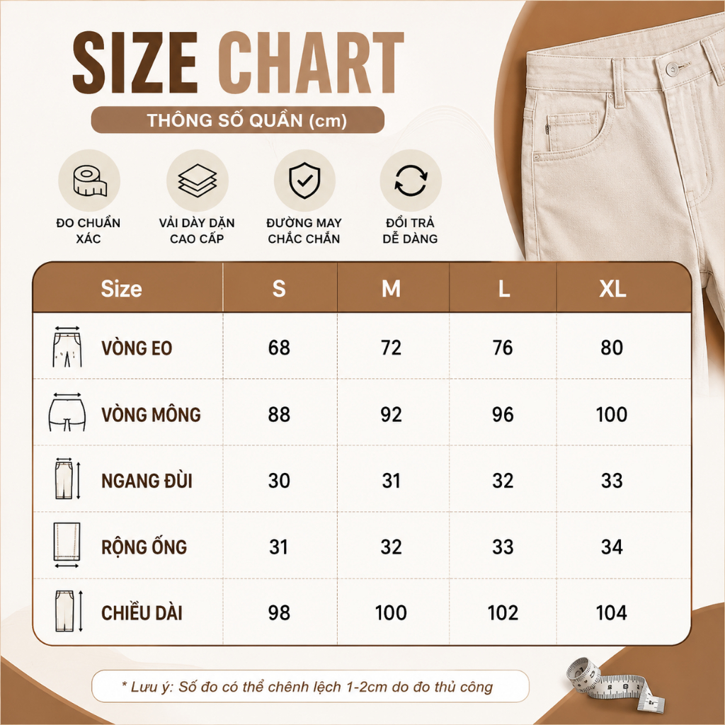 [Deal Hàng Mới] Quần Jean Suông Nam FABUMAN Màu Nâu cạp cao chất bò Jean Mềm dáng rộng phối basic | BigBuy360 - bigbuy360.vn