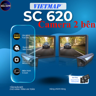 Camera hành trình 2 bên hông - VIETMAP SC620 Full HD, chống nước IP68, màn hình kèm cảm ứng 5inch