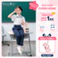 Bộ áo quần đồng phục đi học - Áo polo trắng đính nơ, quần baggy thoáng mát, ít nhăn cho bé 6-12 tuổi [145+151]