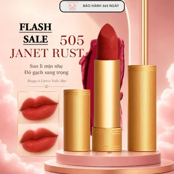 [FLASH SALE] Son thỏi lì G.C 505 màu đỏ gạch, chất son mịn mượt, lên màu chuẩn, bền màu cả ngày.