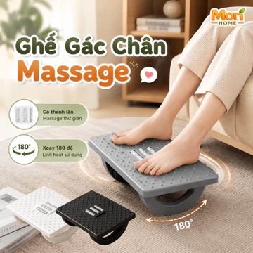 Ghế gác chân massage MORI Ghế kê chân Công Thái Học cho dân văn phòng, Ghế gaming mát xa thư giãn, giảm stress