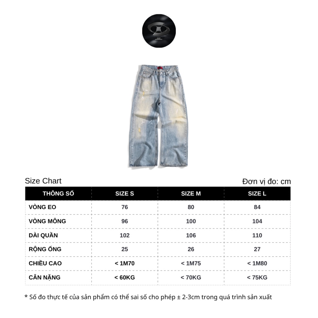 Bad Choices | Quần ống suông STRAIGHT JEANS wash màu vẩy sơn | BigBuy360 - bigbuy360.vn