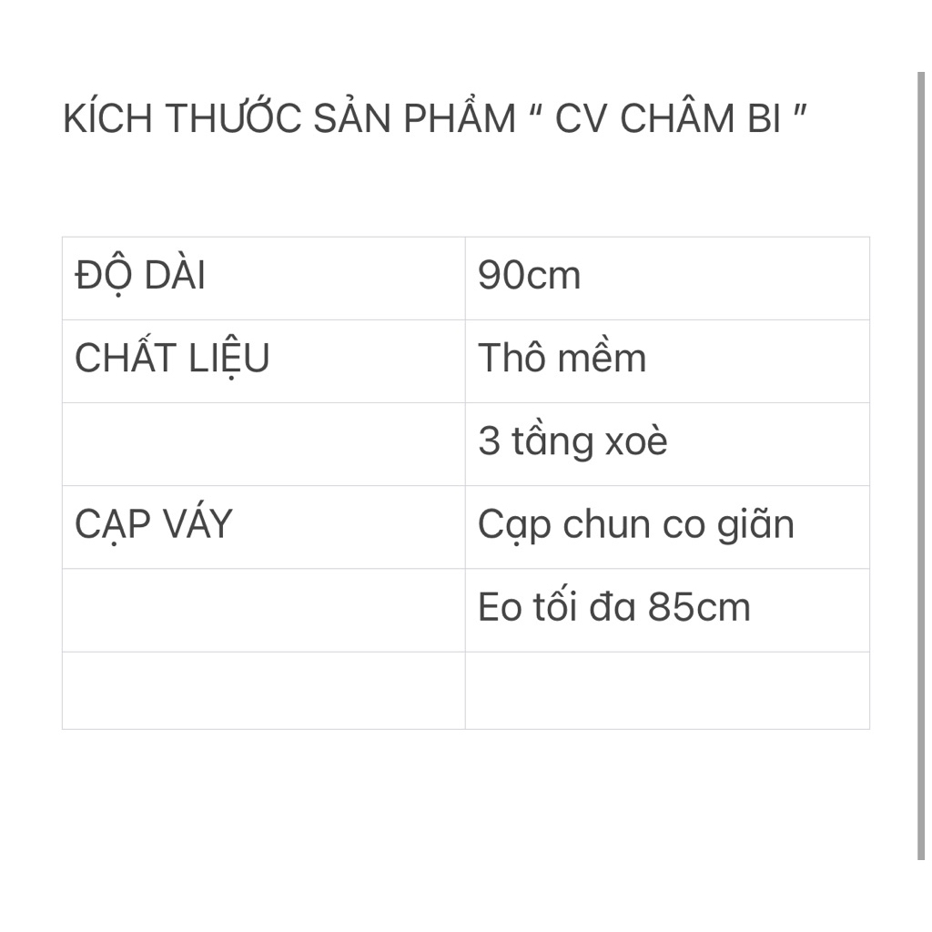 [HÀNG SẴN] Chân váy CHẤM BI 3 TẦNG dài 90cm chất liệu THÔ MỀM mềm mát cạp chun co giãn | BigBuy360 - bigbuy360.vn