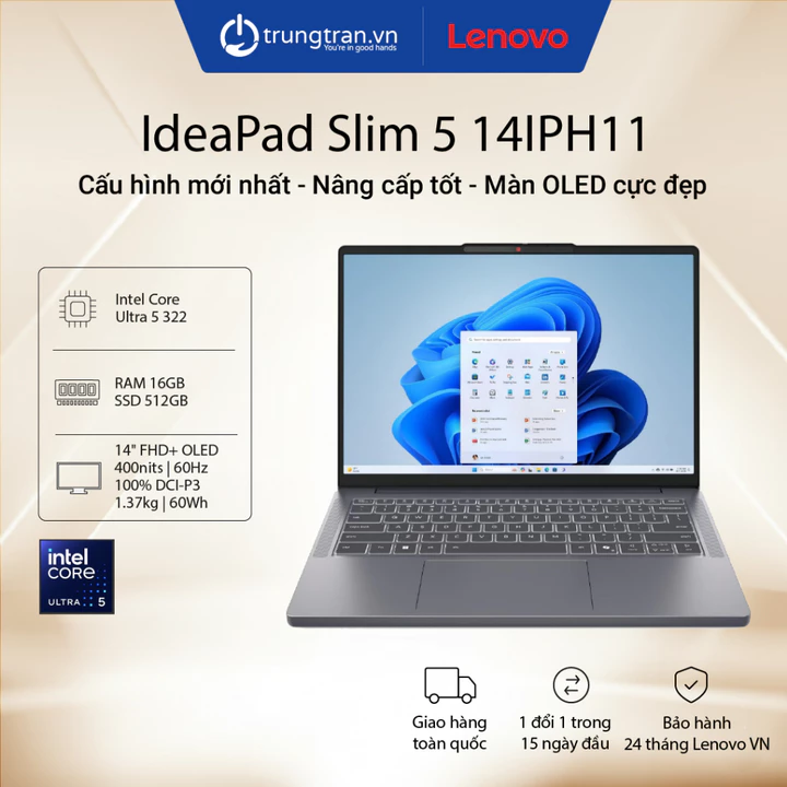 Lenovo IdeaPad Slim 5 14IPH11 83S5000DVN | Ultra 5 322 | 16GB | 512GB | 14'' FHD+ OLED | Trung Trần