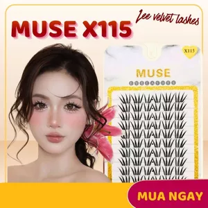 LeeVelvetLashes Mi muse X115 Sợi mi tơ nhân tạo cao cấp, mảnh nhẹ, không gây cộm ngứa
