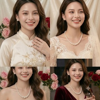 [ DAISYN ] N619 dây chuyền áo dài , dây chuyền áo tấc, vòng cổ cưới 1 sợi ngọc trai nhân tạo sang trọng
