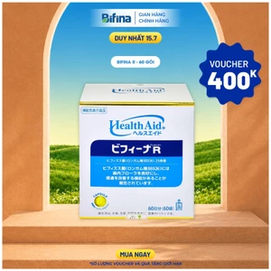 Men vi sinh Bifina R Nhật Bản – Hộp 60 gói – Hỗ trợ tiêu hóa, giảm táo bón, tiêu chảy, đầy hơi