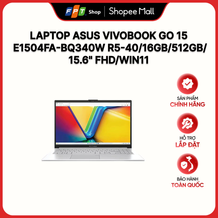 Laptop Asus Vivobook Go 15 E1504FA-BQ340W R5-40/16GB/512GB/15.6" FHD/Win11