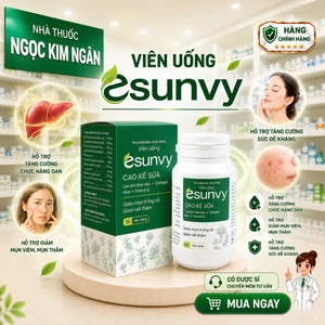 Esunvy Cao Kế Sữa – Hỗ Trợ Giảm Mụn, Giảm Thâm Sau Mụn, Thanh Nhiệt Giải Độc, Bổ Sung Collagen & Vitamin E - Hộp 30 viên