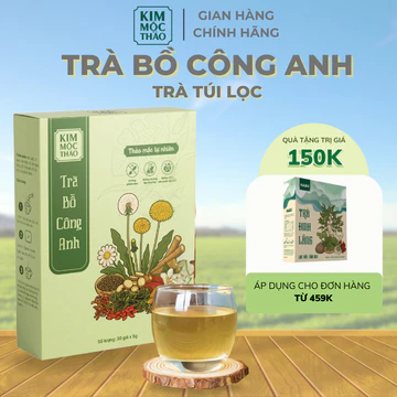 Trà Bồ Công Anh túi lọc Kim Mộc Thảo hỗ trợ thanh lọc cơ thể, tăng cường miễn dịch, làm đẹp da, giảm căng thẳng, mệt mỏi