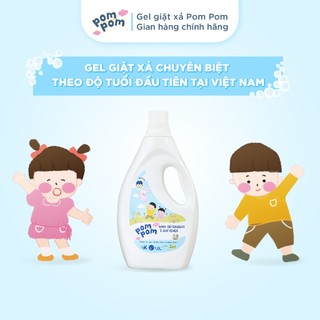 Nước Giặt Xả Pom Pom Active Chai 1.6L - 2in1 Sạch Thơm Mềm Vải, Hương Nắng Mai, Dành Cho Cả Gia Đình AT6 AT16 AT12 AT27