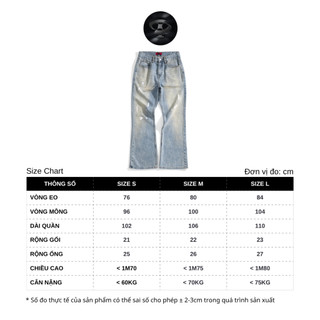 Bad Choices | Quần ống loe BOOTCUT JEANS vẩy sơn