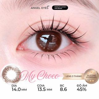 Lens nâu có độ cận MY CHOCO hiệu Angel Eyes có độ từ 0 - 8 độ, dòng kính áp tròng nâu tự nhiên phù hợp đeo hằng ngày