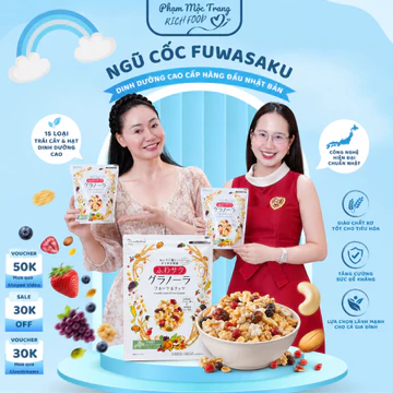Ngũ Cốc FUWASAKU Nhật Bản 15 Loại Trái Cây và Hạt Dinh Dưỡng Cao Cấp - Ngũ Cốc Tuổi Thọ Giàu Vitamin