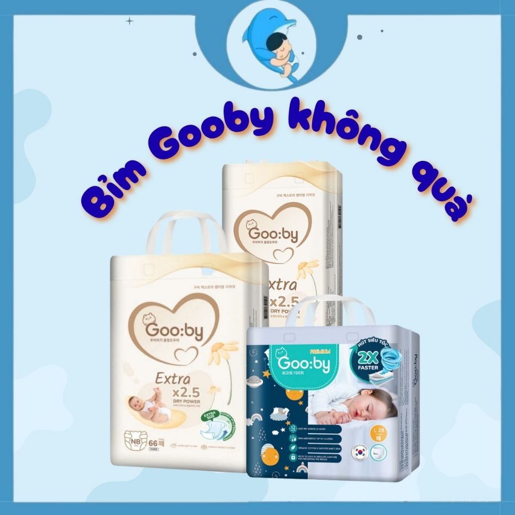 Tã/bỉm quần dán Gooby Extra/Premium đủ size M58/L52/XL50/XXL46 chống tràn hiệu quả cho bé từ 6kg - 24kg MECAHEO