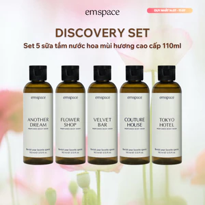 Set 5 sữa tắm hương nước hoa emspace 110ml làm sạch dịu nhẹ, dưỡng da phù hợp đem theo du lịch, đi tập