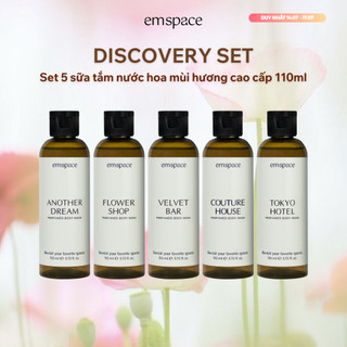 Set 5 sữa tắm hương nước hoa emspace 110ml làm sạch dịu nhẹ, dưỡng da phù hợp đem theo du lịch, đi tập
