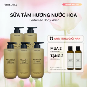 Sữa tắm nước hoa emspace 580ml hương thơm cao cấp, làm sạch dịu nhẹ, cải thiện độ đàn hồi da - emspace perfumed bodhương