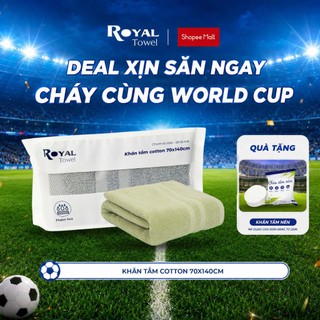 Khăn Tắm Royal Towel 70x140cm Sợi Cotton Mềm Mịn, Thấm Hút Tốt, Không Xổ Lông, Không Phai Màu