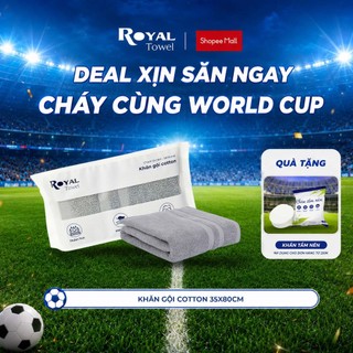 Khăn Gội Royal Towel 35x80cm Sợi Cotton Mềm Mịn, Thấm Hút Tốt, Không Xổ Lông, Không Phai Màu