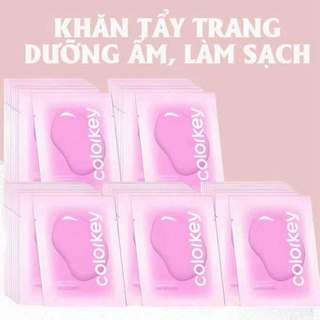 Khăn Giấy Tẩy Trang Colorkey Thiết Kế Gói Di Động Tẩy Trang Nhẹ Nhàng Tiện Lợi