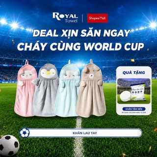 Khăn Lau Tay Treo Tường Royal Towel Họa Tiết Hoạt Hình, Thấm Hút Tốt