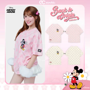Áo Thun Oversize ECOCHIC TS013 ICONIC MICKEY Chính Hãng Bản Quyền Disney MICKEY COLLECTION