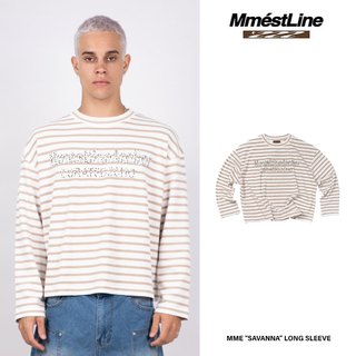 Áo Longsleeve MMESTLINE "Savanna" Áo thun tay dài Form Boxy Vải Waffle Cotton