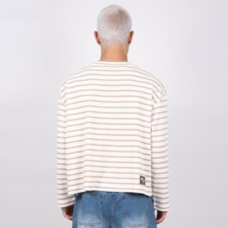 Áo Longsleeve MMESTLINE "Savanna" Áo thun tay dài Form Boxy Vải Waffle Cotton