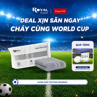 Khăn Mặt Royal Towel 30x50cm Sợi Cotton Mềm Mịn, Thấm Hút Tốt, Không Xổ Lông, Không Phai Màu