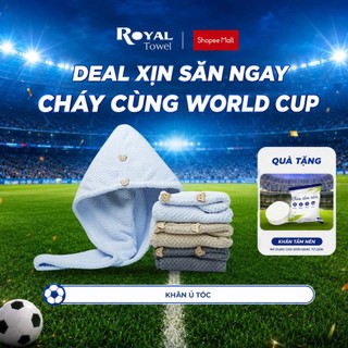 Khăn Quấn Ủ Tóc Royal Towel Chất Liệu Microfiber Siêu Thấm Hút, Nhanh Khô