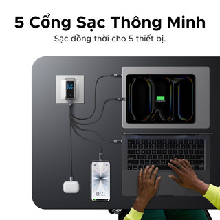 UGREEN 160W GaN Sạc Nhanh 4.0 3.0 PPS PD Sạc Nhanh Cho iPhone 17 16 15 13 Pro Macbook Laptop Máy Tính Bảng